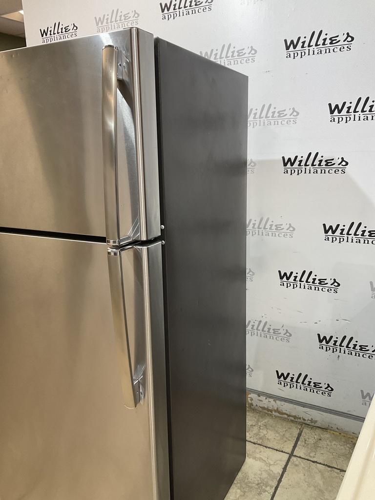 Ge Used Refrigerator Top and Bottom 28x64 1/2” (Stainless Steel) 