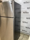 Ge Used Refrigerator Top and Bottom 28x64 (Stainless Steel) 