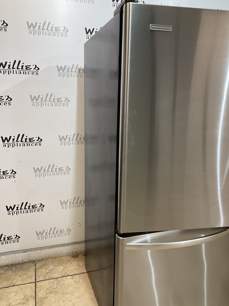 KitchenAid Used Refrigerator Top and Bottom Mount 30x66 1/2” (Stainless Steel)