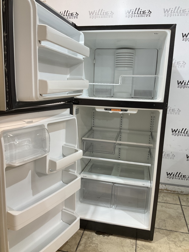Ge Used Refrigerator Top and Bottom 30x66 1/2” (Stainless Steel) 