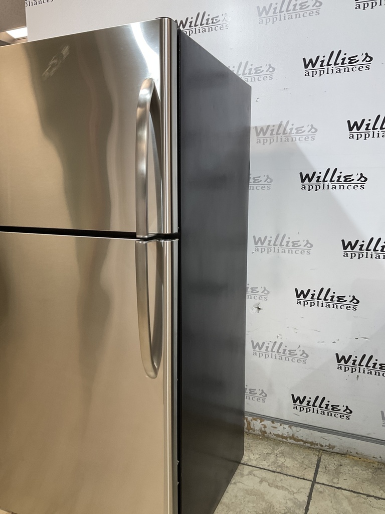 Ge Used Refrigerator Top and Bottom 30x66 1/2” (Stainless Steel) 