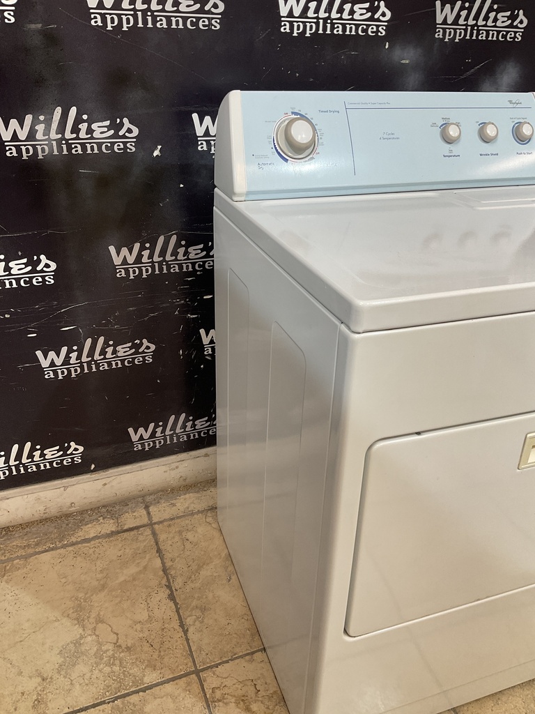 Whirlpool Used Electric Dryer 220volts (30 AMP) 29inches {3 prong} (White) 