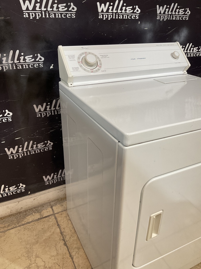 Whirlpool Used Electric Dryer 220volts (30 AMP) 29inches {3 prong} (White) 