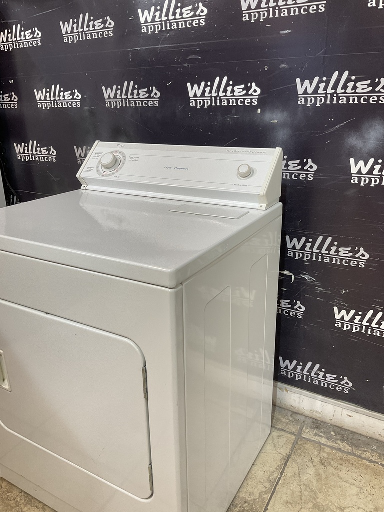 Whirlpool Used Electric Dryer 220volts (30 AMP) 29inches {3 prong} (White) 