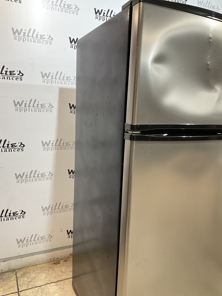 Whirlpool Used Refrigerator Top and Bottom 28x67 1/2” (Stainless Steel) 