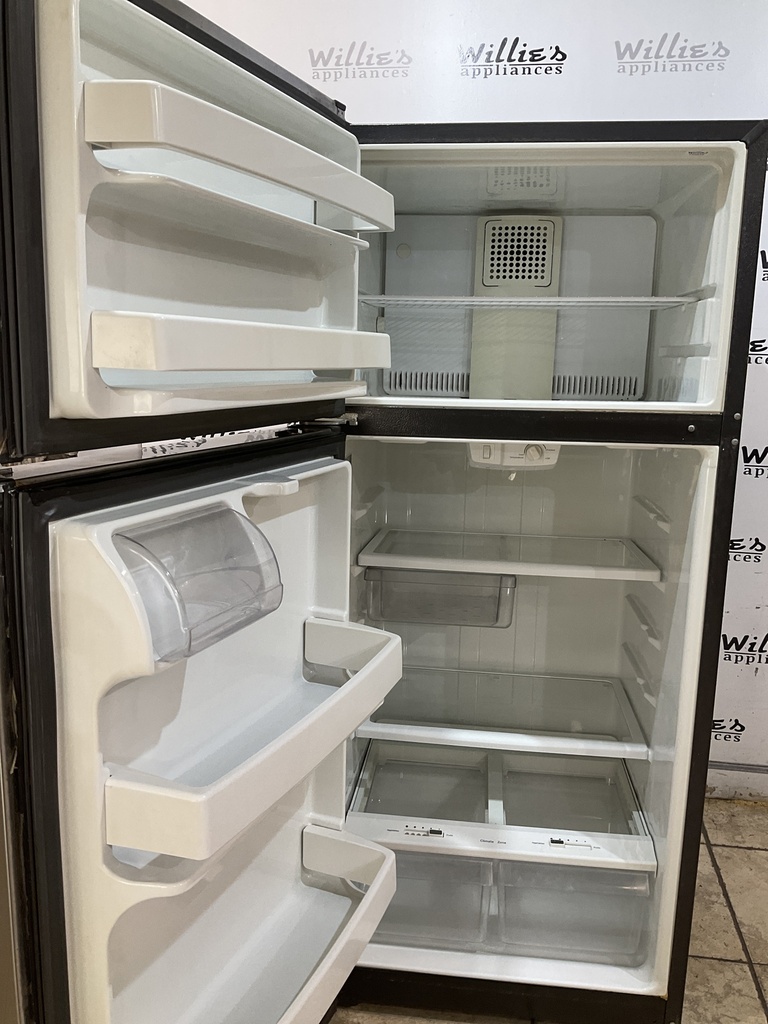 Ge Used Refrigerator Top and Bottom 28x64 (Stainless Steel) 