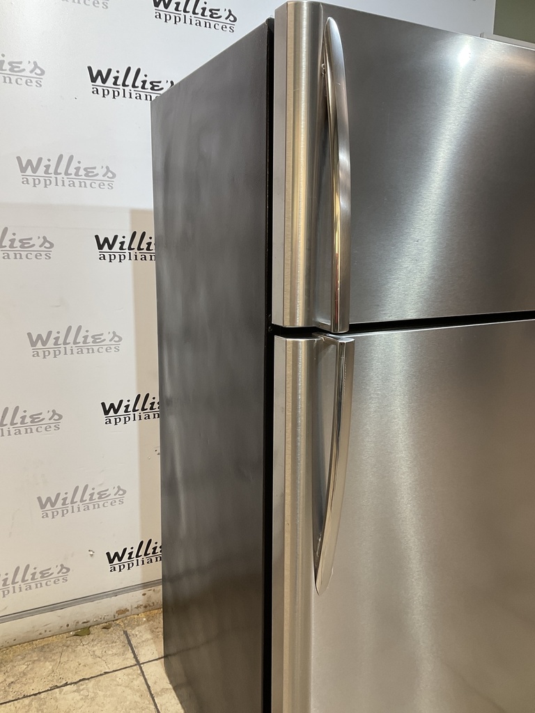 Frigidaire Used Refrigerator Top and Bottom 30x65 1/2” (Stainless Steel) 