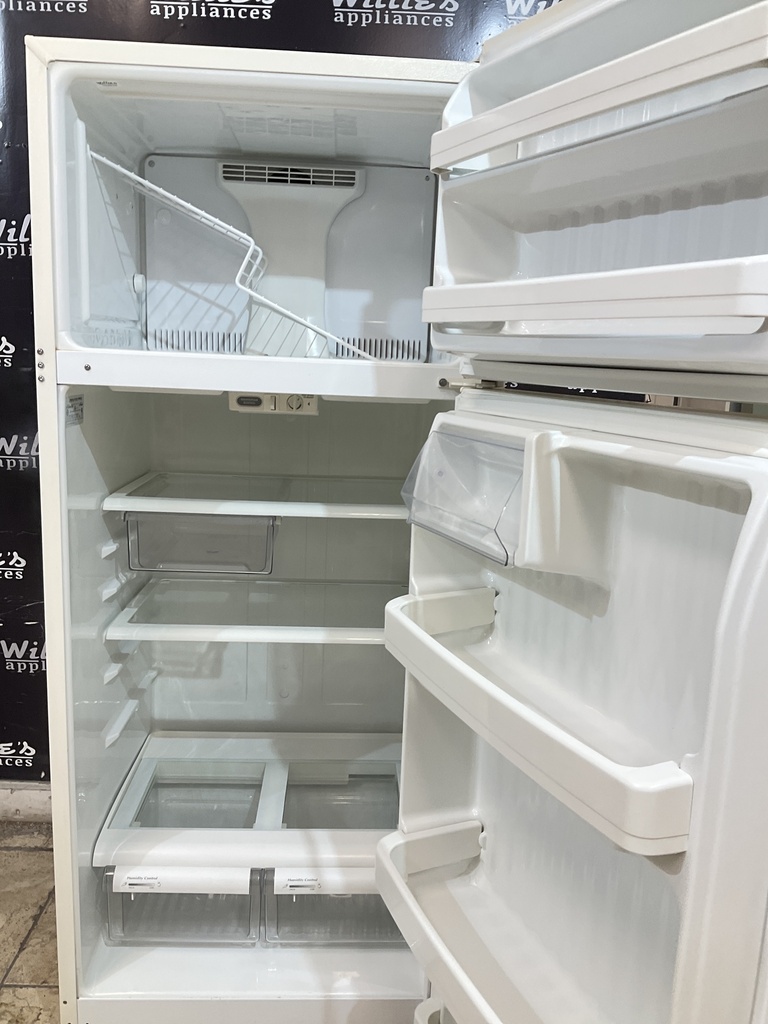 Ge Used Refrigerator Top and Bottom 28x67 1/2” (Bisque) 