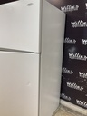 Whirlpool Used Refrigerator Top and Bottom 33x66 (White) 