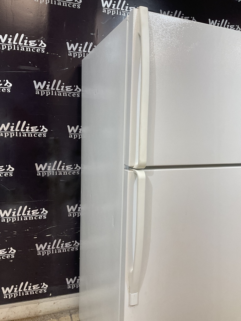 Whirlpool Used Refrigerator Top and Bottom 33x66 (White) 