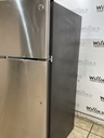 Ge Used Refrigerator Top and Bottom 28x64 (Stainless Steel) 