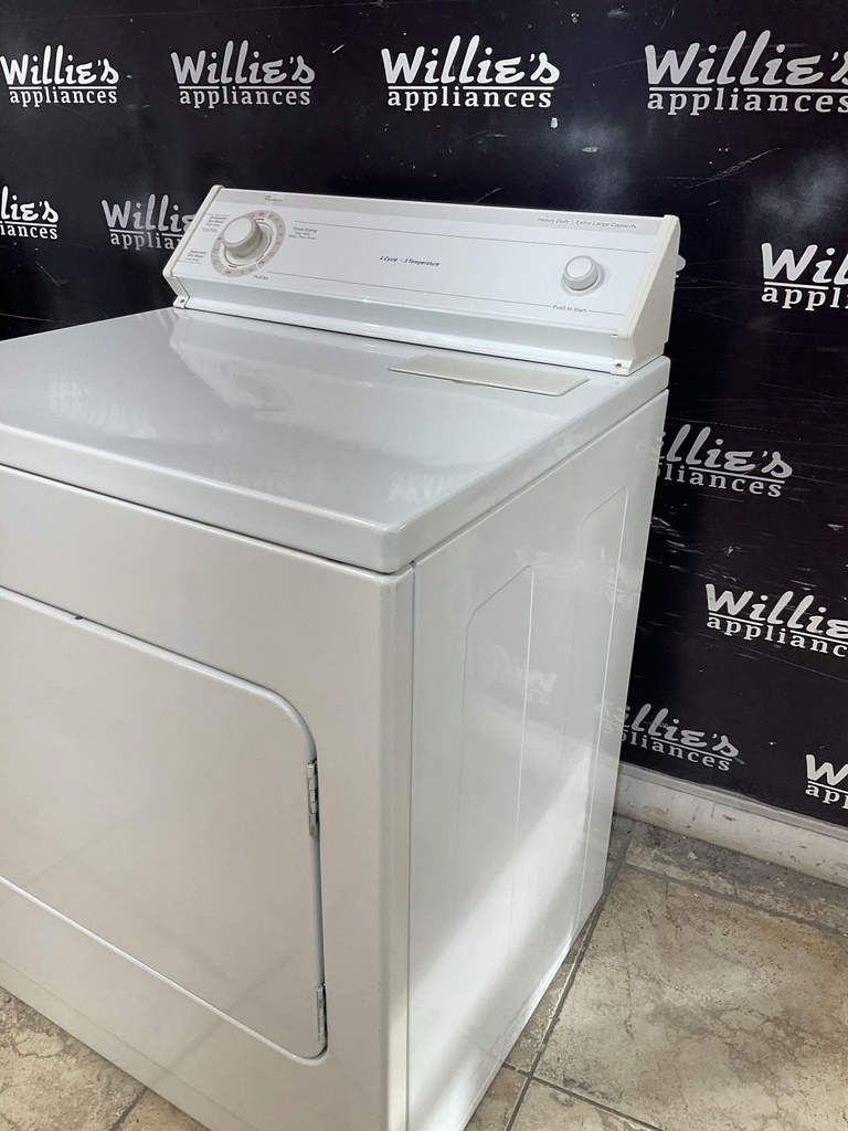 Whirlpool Used Electric Dryer 220volts (30 AMP) 29inches {3 prong} (White) 