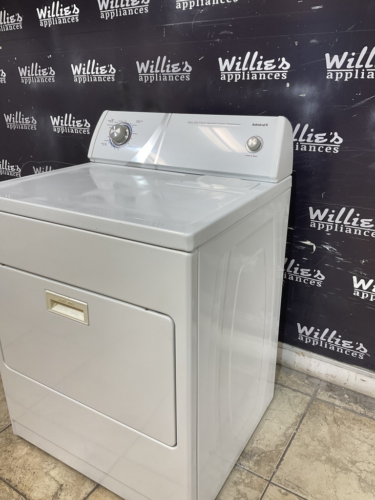 Admiral Used Electric Dryer 220volts (30 AMP) 29inches {no cord} (White)