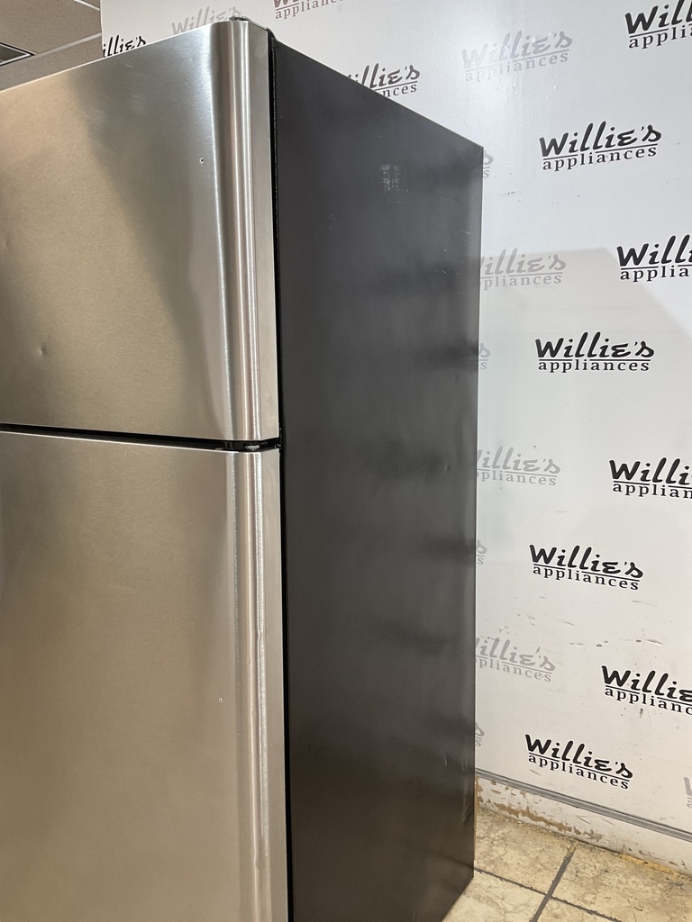 Frigidaire Used Refrigerator Top and Bottom 30x68 1/2” (Stainless Steel) 