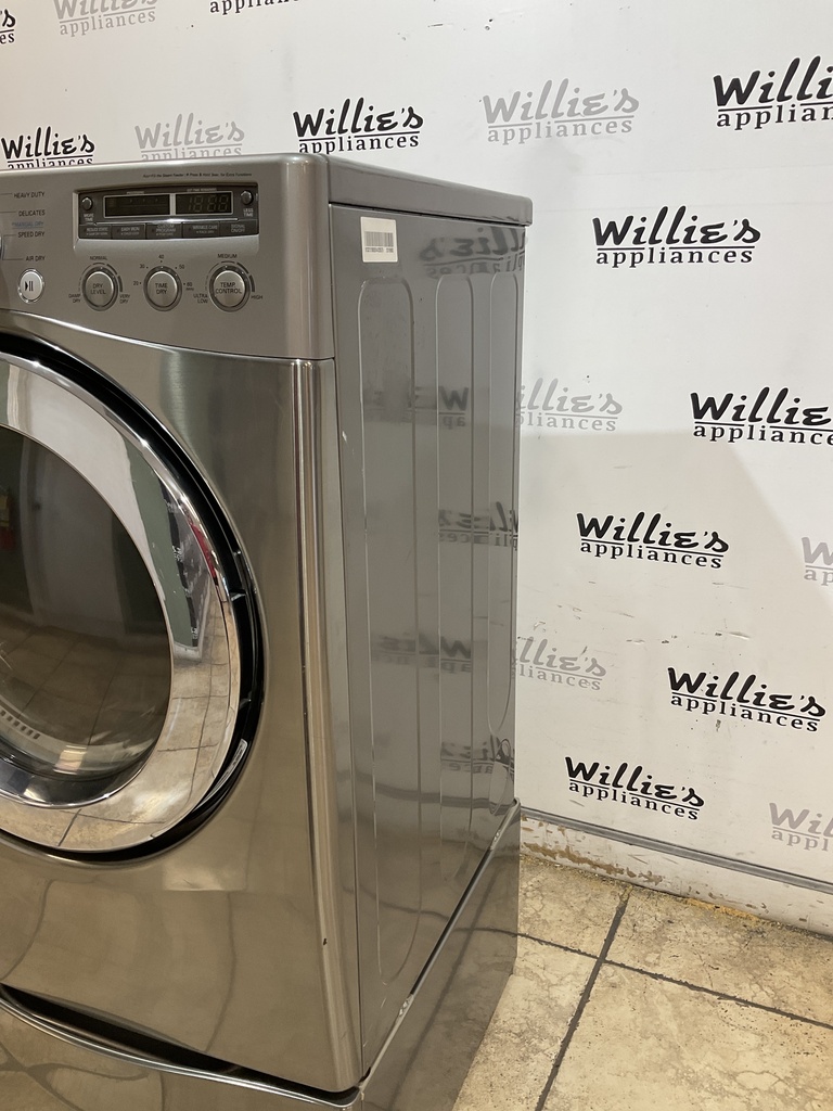 Lg Used Electric Dryer 220volts (30 AMP) 27inches {4 prong} (Grey) 