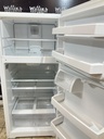Ge Used Refrigerator Top and Bottom 28x61” (White) 