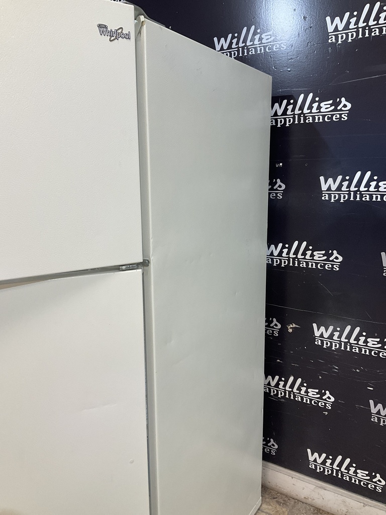 Whirlpool Used Refrigerator Top and Bottom 28x62 1/2” (Bisque) 