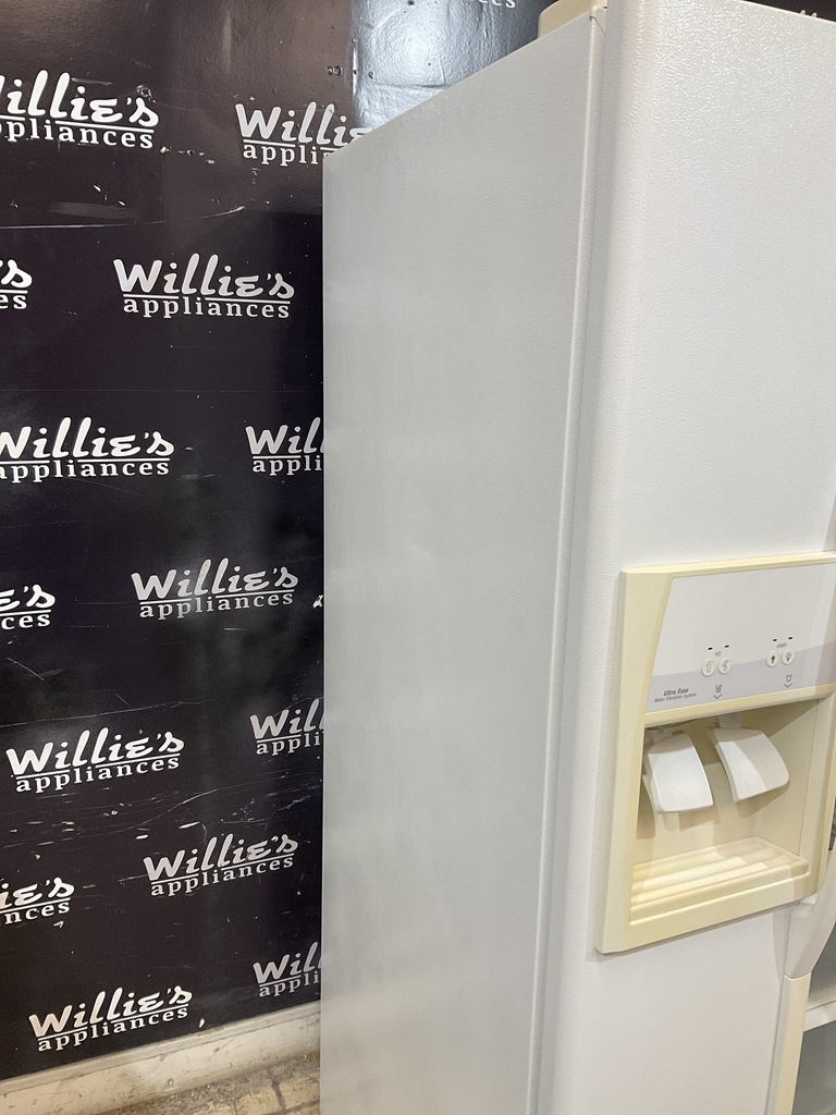 Whirlpool Used Refrigerator Side by Side 33 1/2” x 66 1/2” (White) 