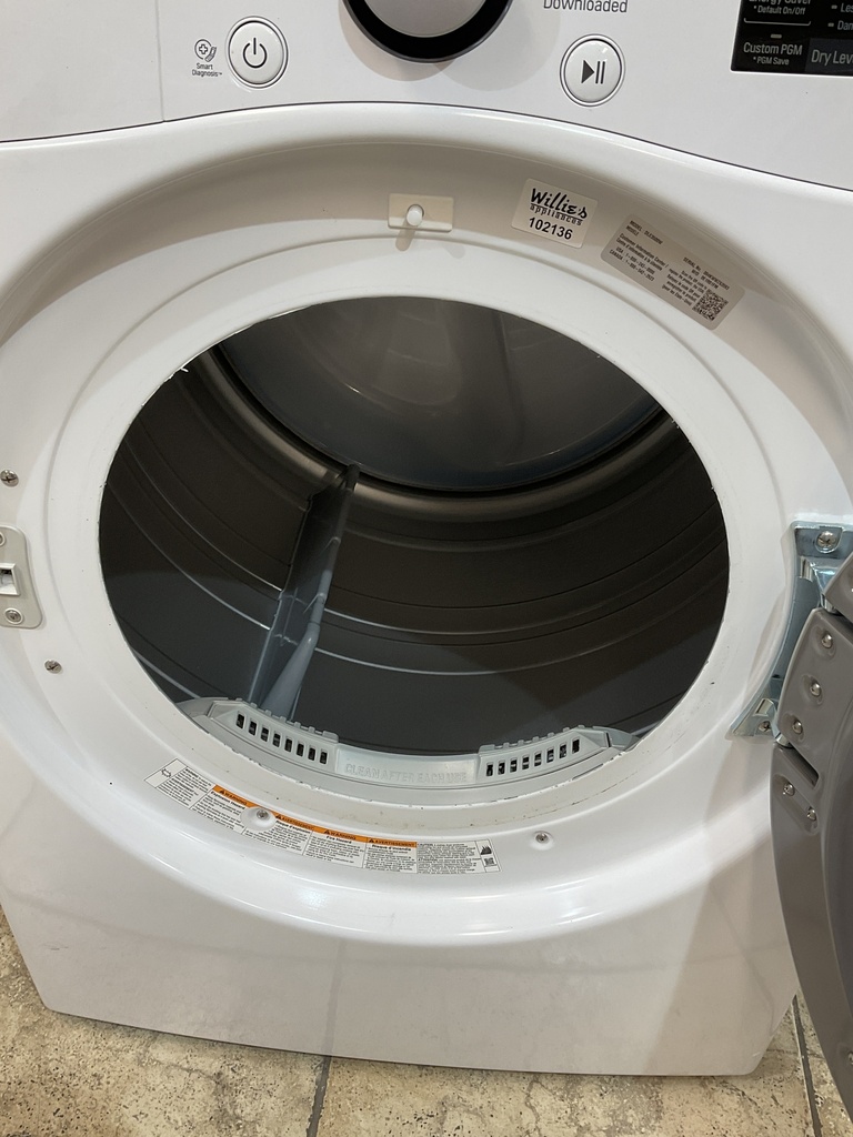 Lg Used Electric Dryer 220volts (30 AMP) 27inches {3 prong} (White) 
