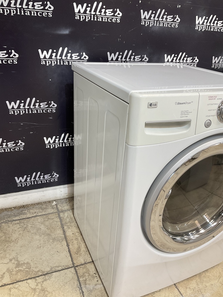 Lg Used Electric Dryer 220volts (30 AMP) 27inches {no cord} (White)