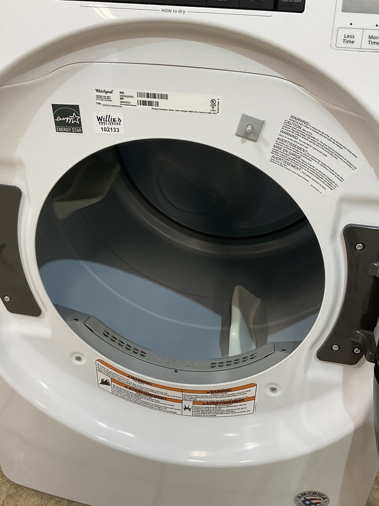 Whirlpool Used Electric Dryer 220volts (30 AMP) 27inches {4 prong} (White) 