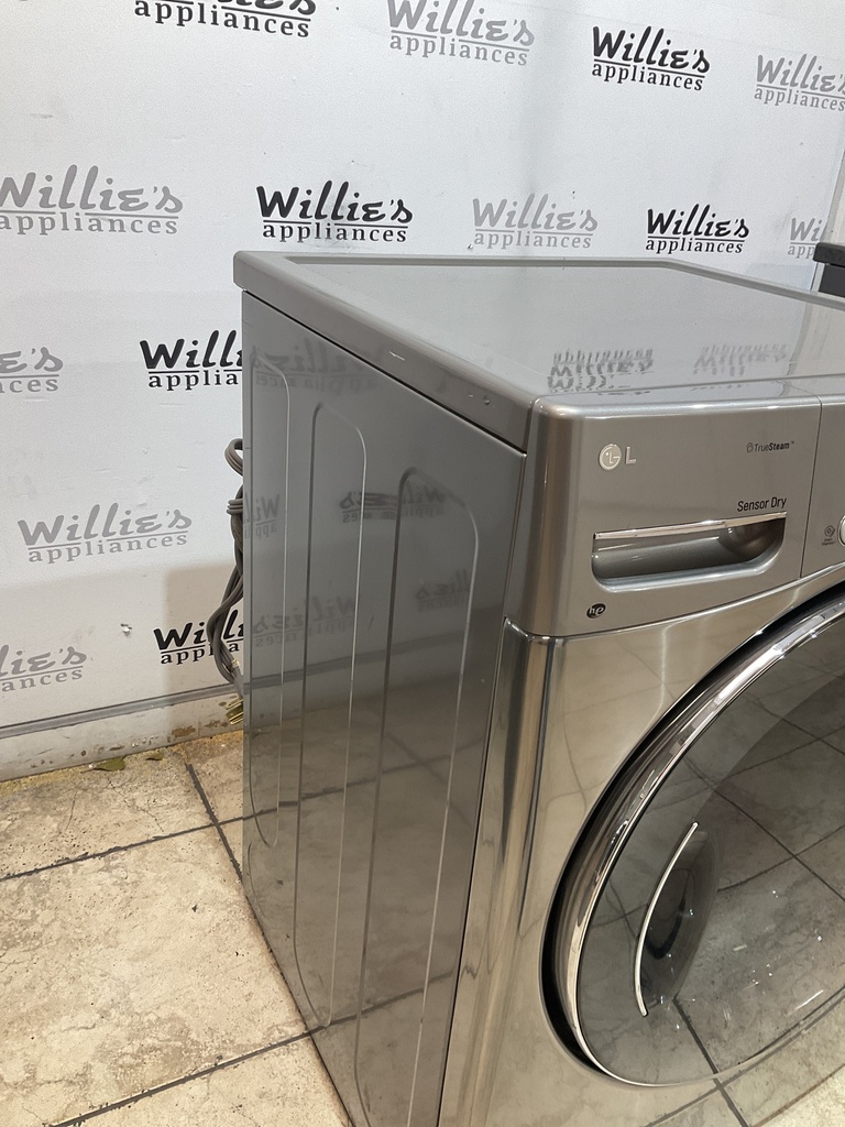 Lg Used Electric Dryer 220volts (30 AMP) 27inches {3 prong} (Grey)