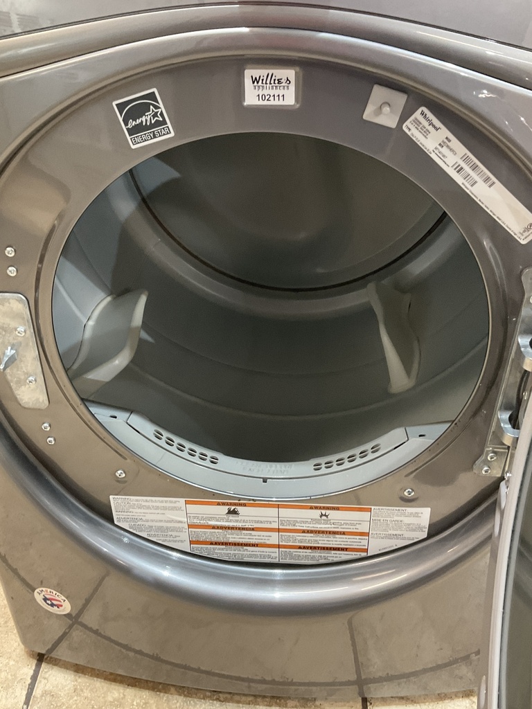 Whirlpool Used Electric Dryer 220volts (30 AMP) 27inches {3 prong} (Grey) 