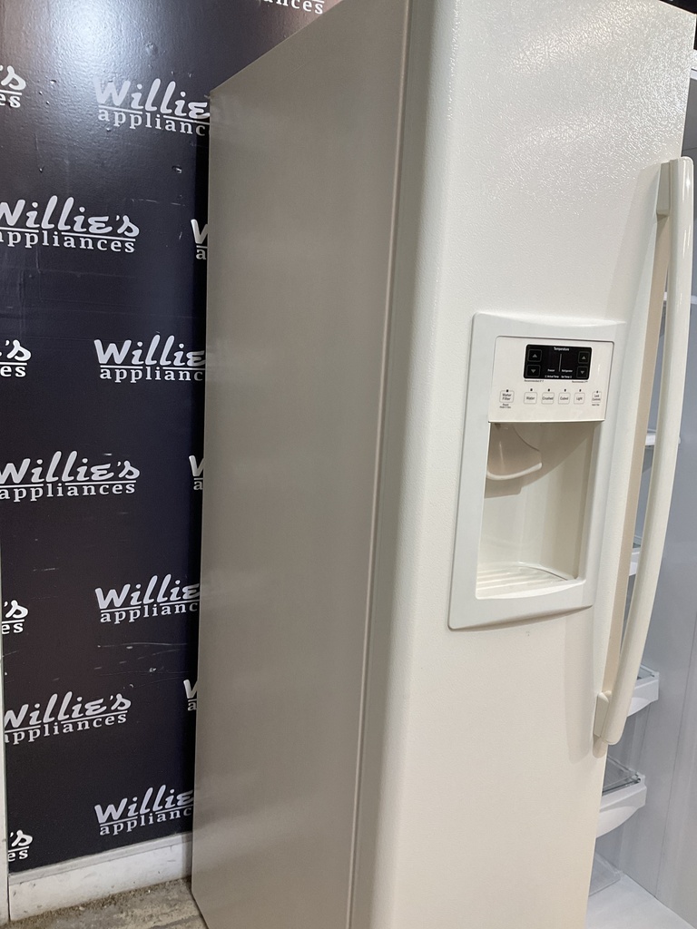 Ge Used Refrigerator Side by Side 36x66 1/2” (Bisque)