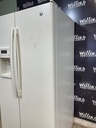 Ge Used Refrigerator Side by Side 36x66 1/2” (Bisque)