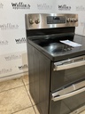 Ge Used Electric Stove Double Oven 220volts (40/50 AMP) 30inches {no cord} (Stainless steel) 