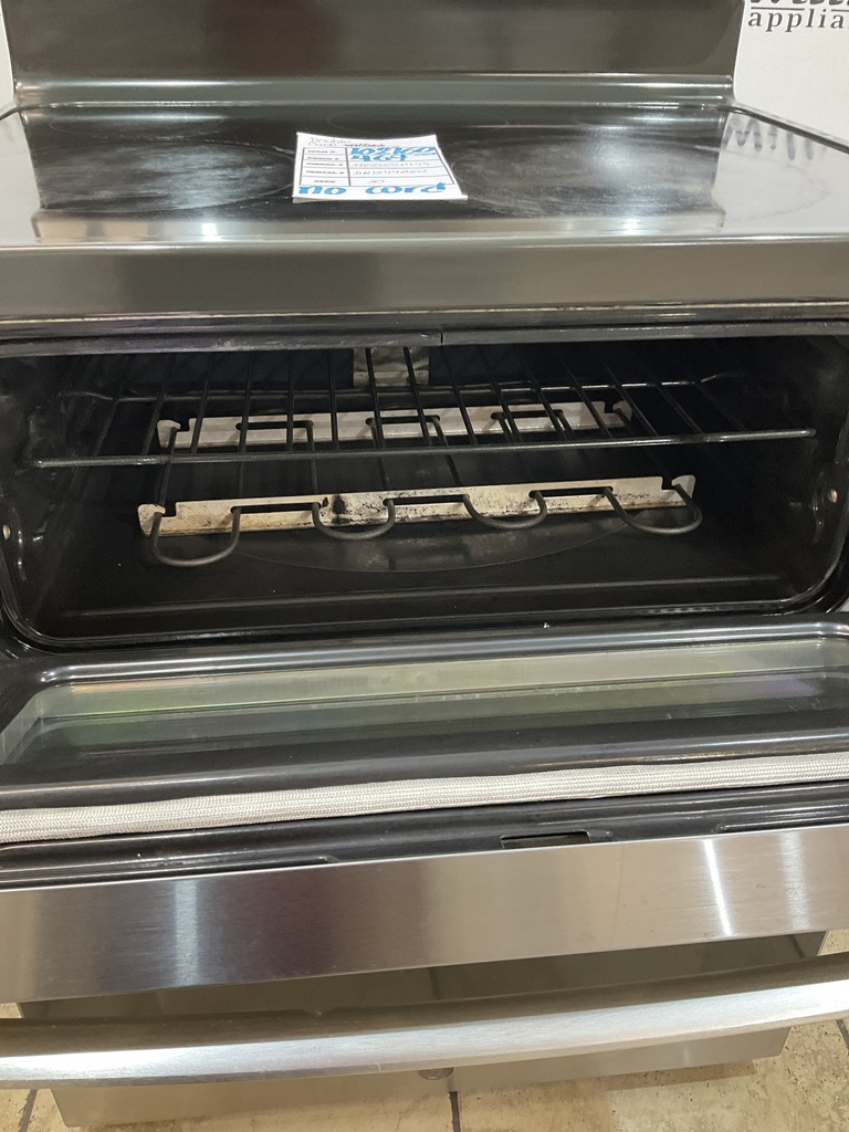 Ge Used Electric Stove Double Oven 220volts (40/50 AMP) 30inches {no cord} (Stainless steel) 