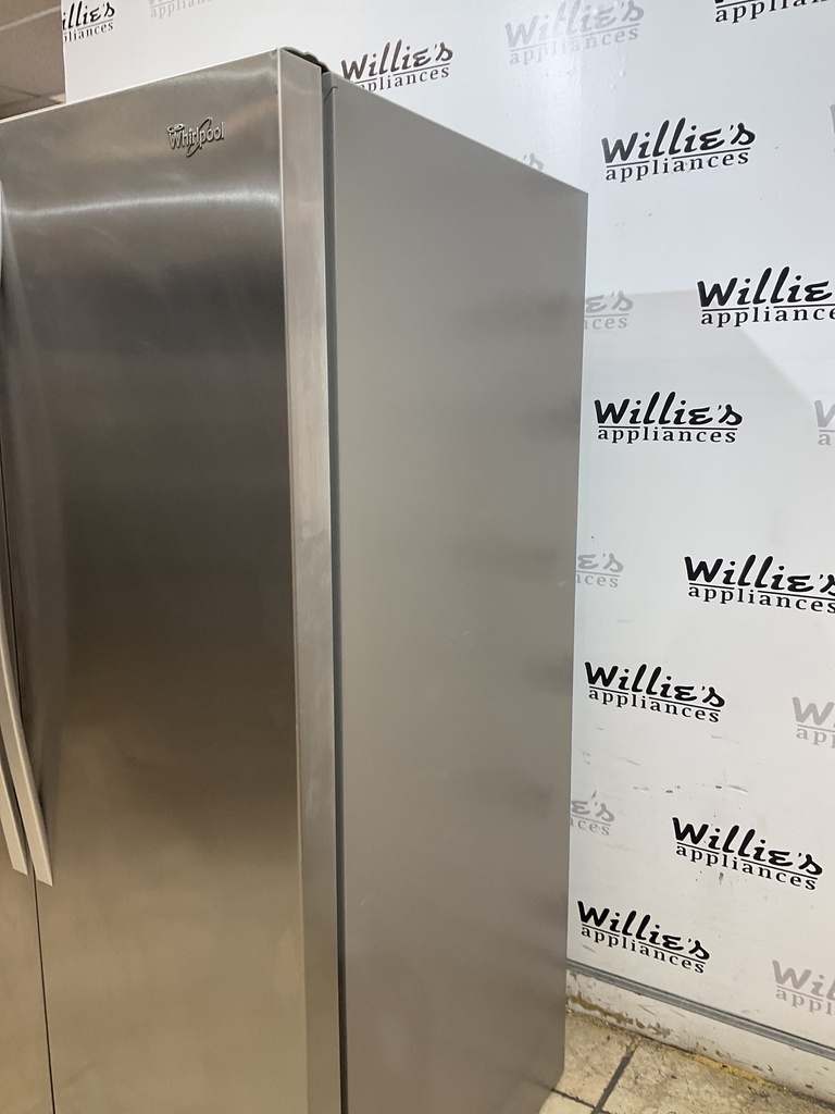 Whirlpool Used Refrigerator Side by Side 33x65 1/2” (Stainless Steel) 