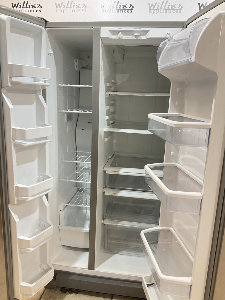 Whirlpool Used Refrigerator Side by Side 33x65 1/2” (Stainless Steel) 