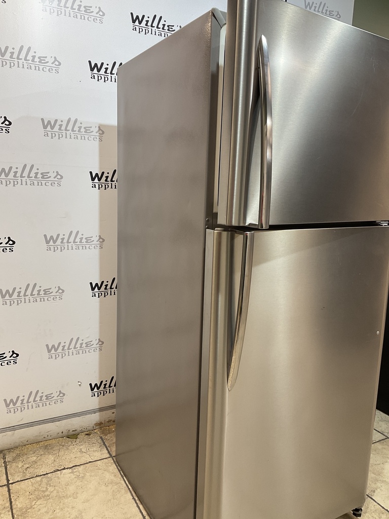 Frigidaire Used Refrigerator Top and Bottom 30x68 1/2” (Stainless Steel) 