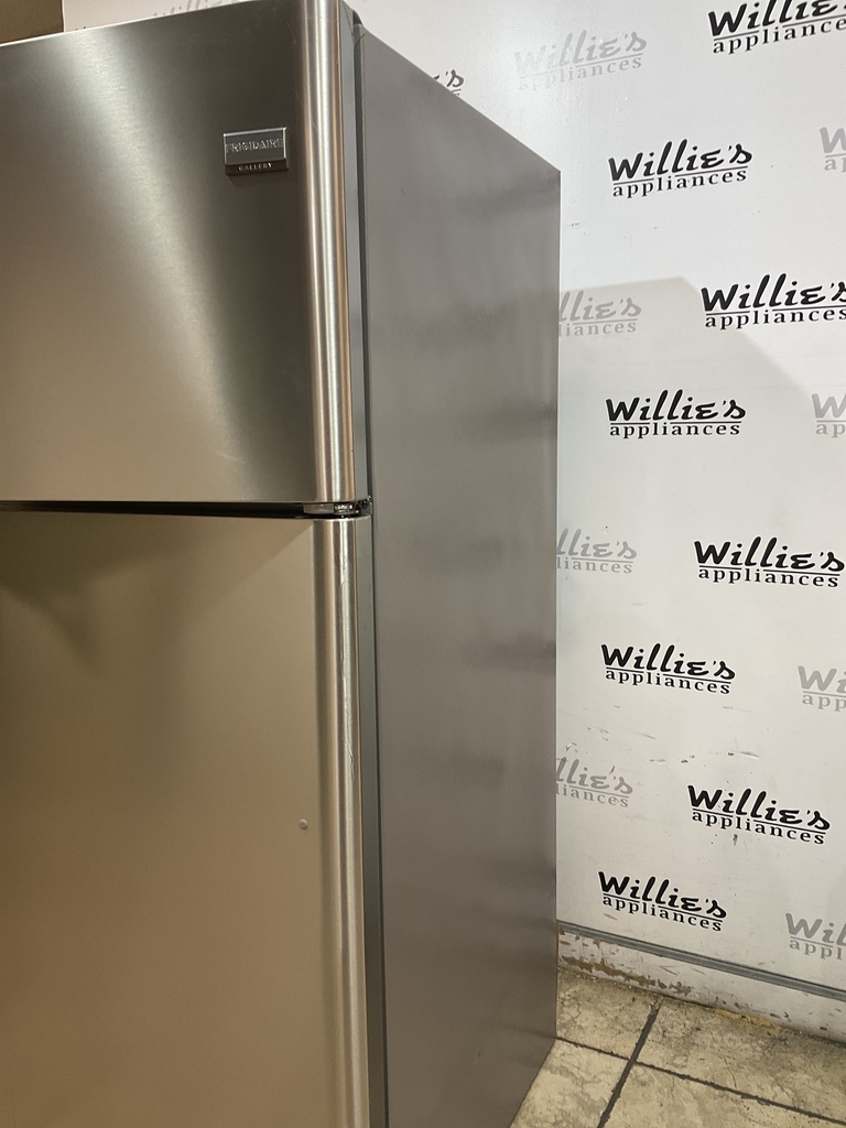 Frigidaire Used Refrigerator Top and Bottom 30x68 1/2” (Stainless Steel) 