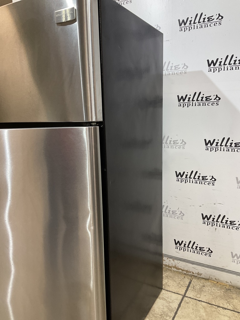 Frigidaire Used Refrigerator Top and Bottom 30x65 1/2” (Stainless Steel) 
