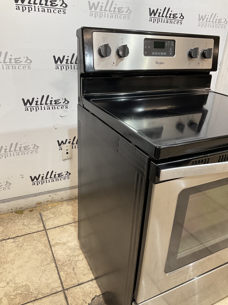 Whirlpool Used Electric Stove 220volts (40/50 AMP) 30inches {no cord} (Stainless steel) 