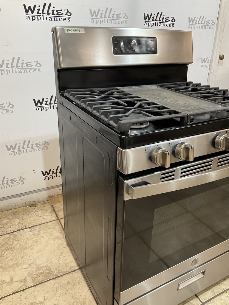 Ge Used Gas Propane Stove 30inches  (Stainless Steel) 