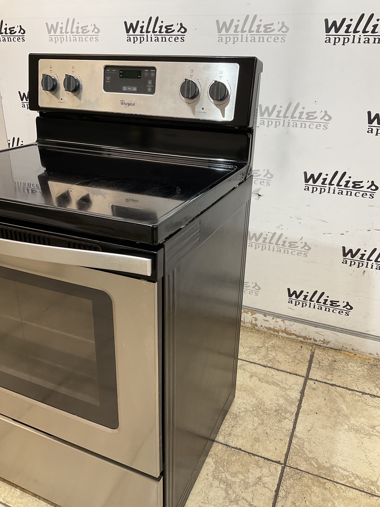 Whirlpool Used Electric Stove 220volts (40/50 AMP) 30inches {no cord} (Stainless Steel) 