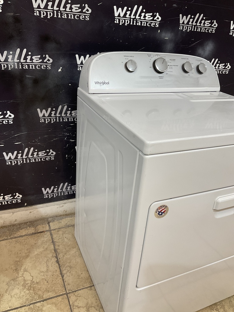 Whirlpool Used Electric Dryer 220volts (30 AMP) 29inches {3 prong} (White)