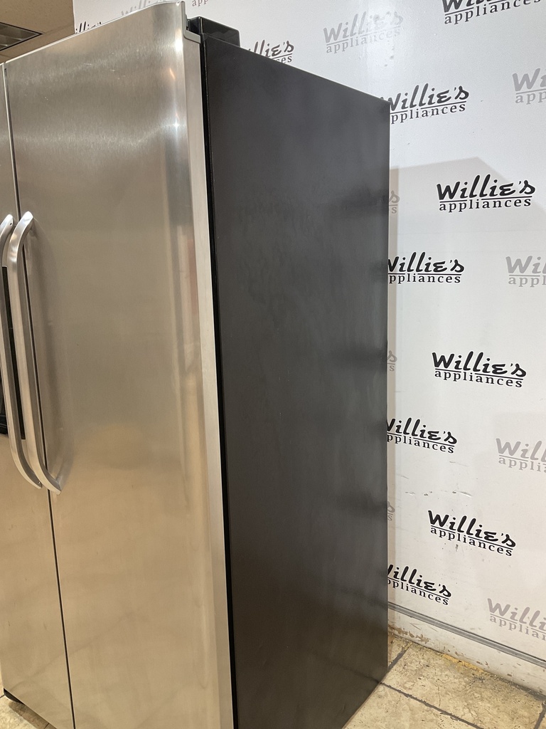 Frigidaire Used Refrigerator Side by Side 36 1/2” x 69 1/2” (Stainless Steel)