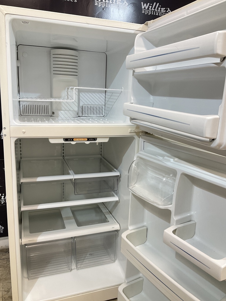 Ge Used Refrigerator Top and Bottom 30x66 1/2” (Bisque) 