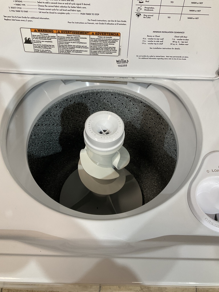 Whirlpool Used Washer Top-load 27inches (White) | Willie's Appliances ...