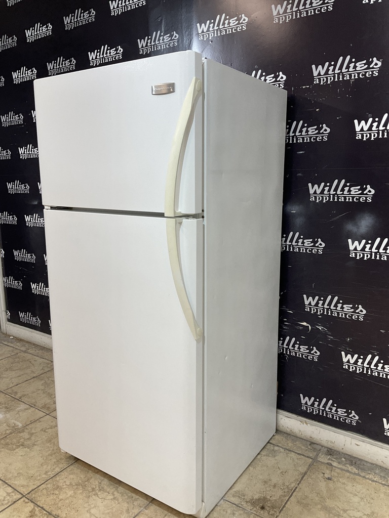 Frigidaire Used Refrigerator Top and Bottom 30x65 1/2” (White)