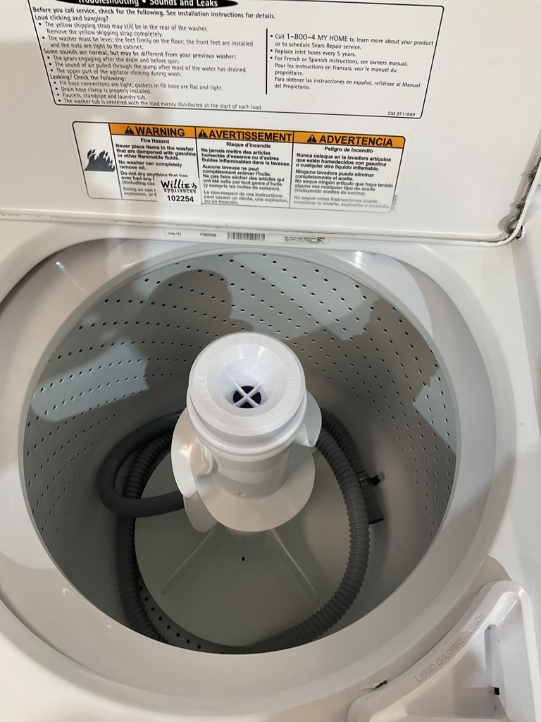 Kenmore Used Washer top-load 27inches (White) 