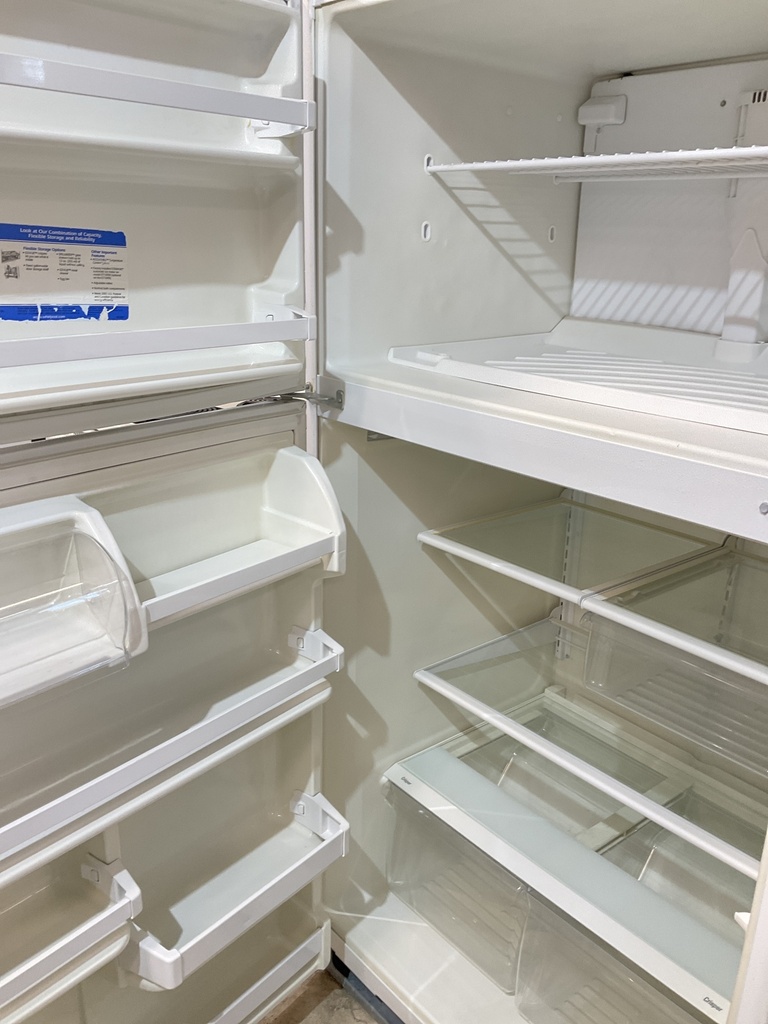 Whirlpool Used Refrigerator Top and Bottom 33x66 (White)