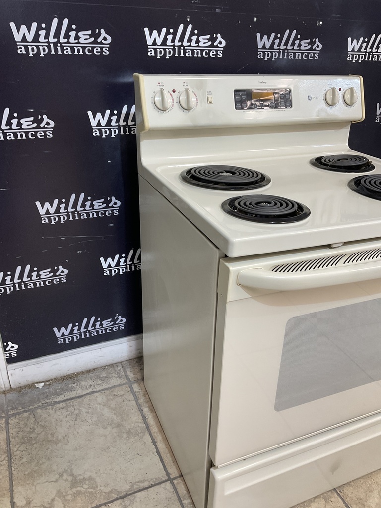 Ge Used Electric Stove 220volts (40/50 AMP) 30inches {no cord} (Bisque) 