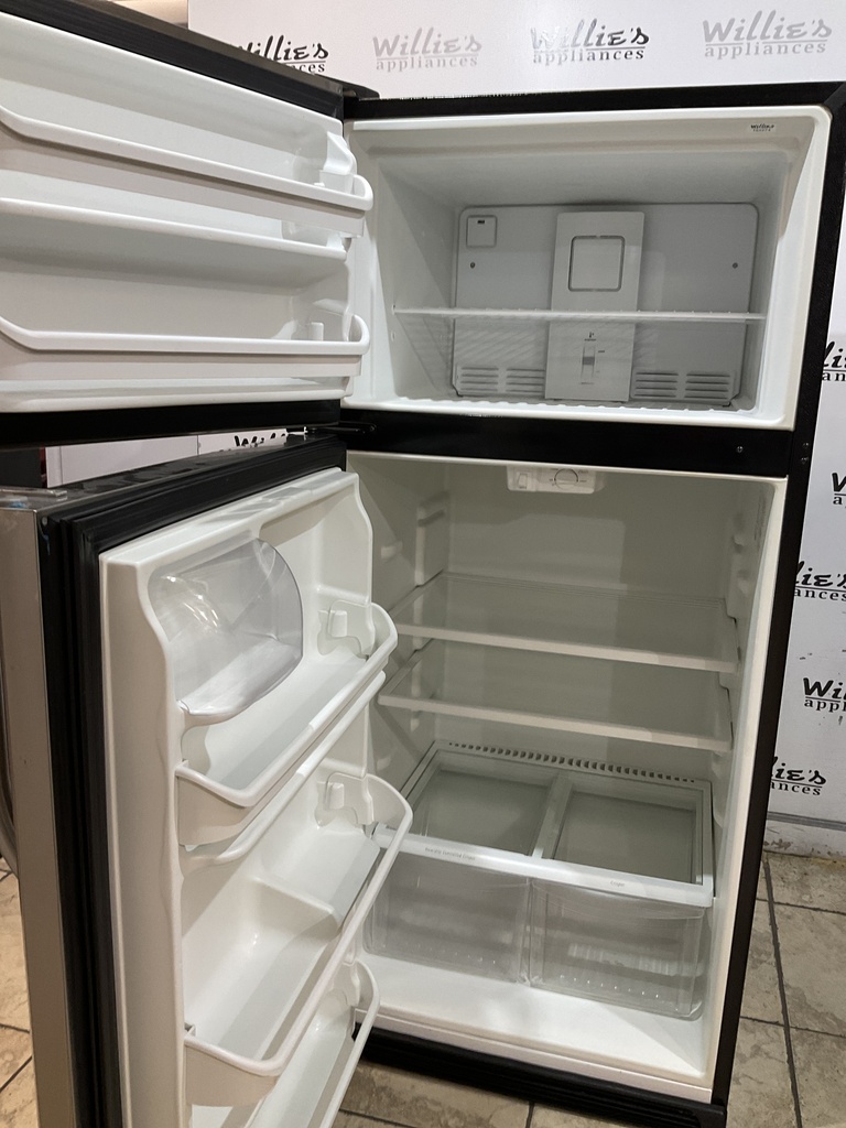 Frigidaire Used Refrigerator Top and Bottom 30x65 1/2” (Stainless Steel) 