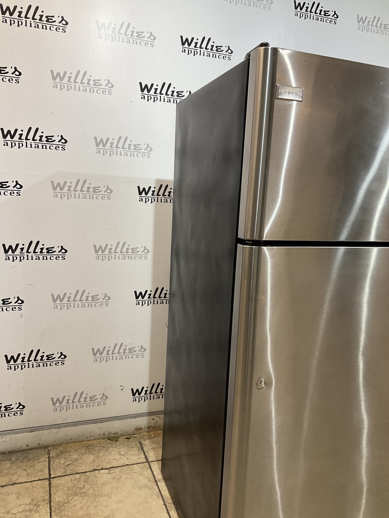 Frigidaire Used Refrigerator Top and Bottom 30x65 1/2” (Stainless Steel) 