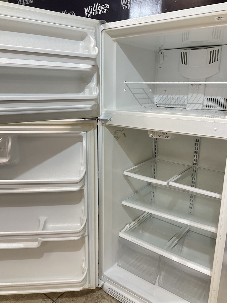 Frigidaire Used Refrigerator Top and Bottom 30x65 1/2” (White) 